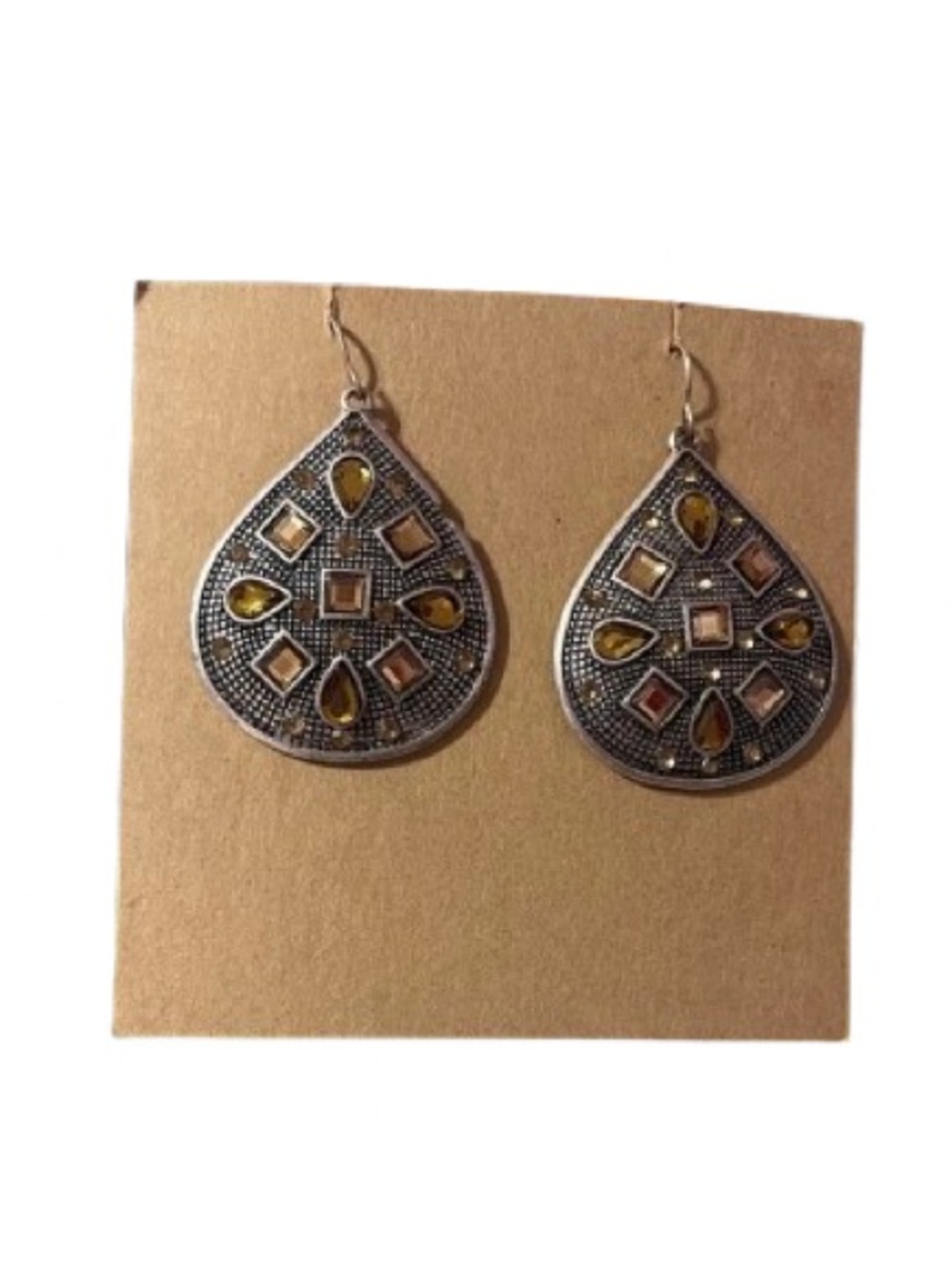 Handcrafted Silver and Gold Geometric Earrings -New